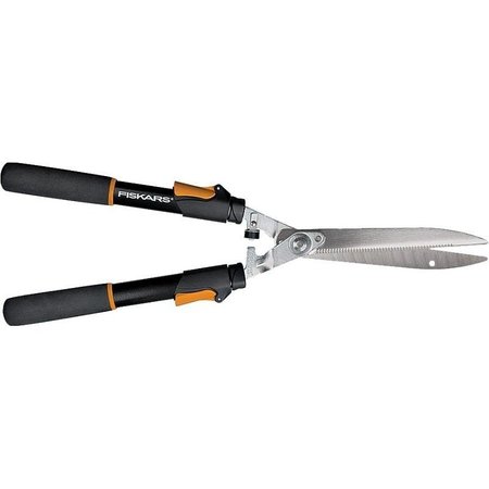 FISKARS 91696935 Hedge Shear, Serrated Blade, 10 in L Blade, Steel Blade, Steel Handle, Telescopic Handle 391690-1013/91696